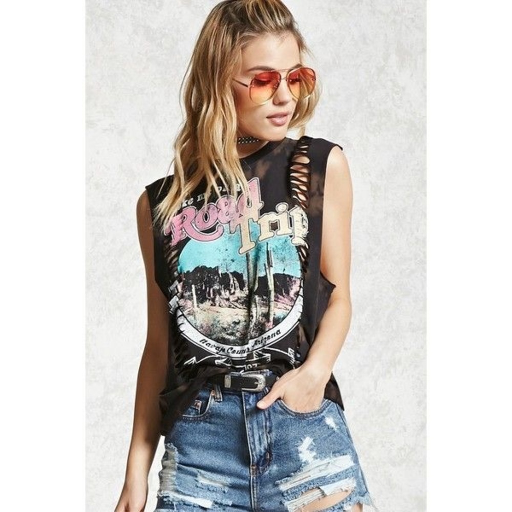 Vintage road trip wanderlust top